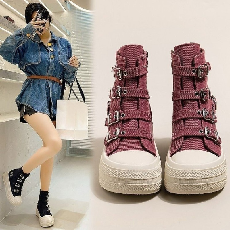 Women'S Shoes In Fashion - レディースシューズ 2025年春夏新作 カジュアル万能 ハイカット 厚底 スモールボードシューズ