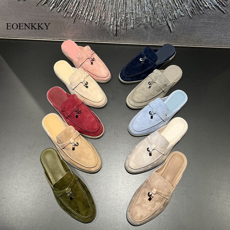 Slip On Mule Flat - EOENKKY 2026 夏用 レディース オープントゥ サンダル