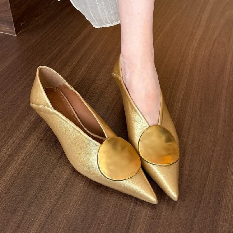 Women'S Shoes In Fashion - 2025年春夏 ポインテッドトゥ スリッポン レディース フラットシューズ 女性用
