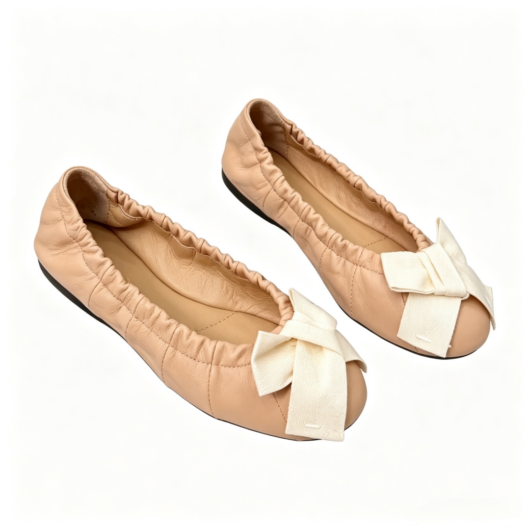 Women Shoes Luxury Brand - 高級ブランド カジュアルフラットシューズ レディース バレエシューズ 厳選ラムスキン製 バレエフラット