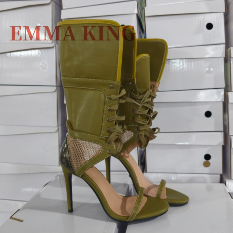 グリーンフォールドオーバーアンクルハイサンダル、女性用カット - Women Shoes Boots のレビューと価格
