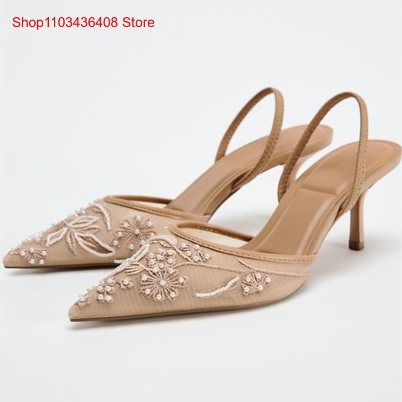 夏と秋の尖った細いヒール、メッシュレース、多用途なワンピース - Women Shoes Luxury Brand のレビューと価格