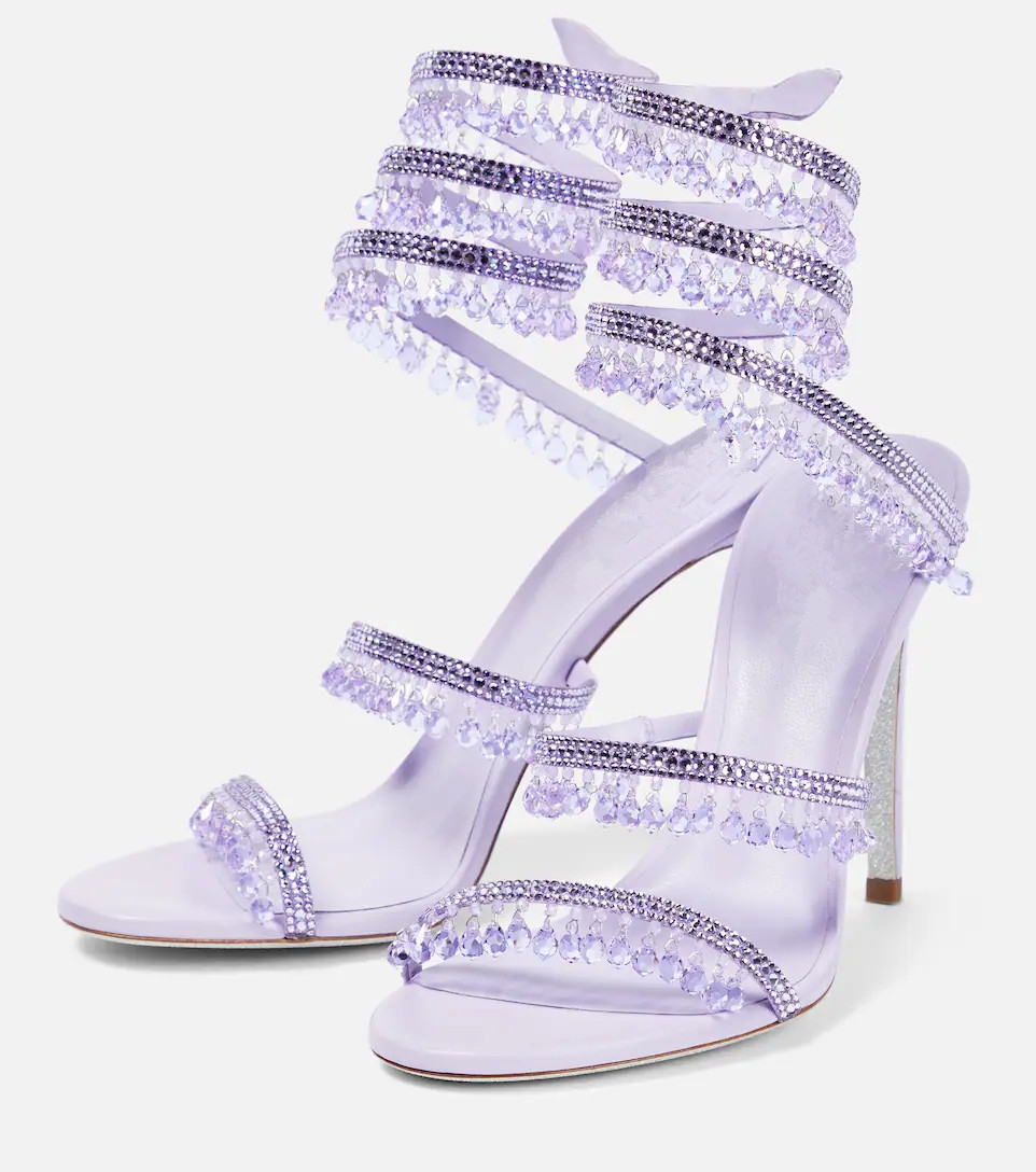 セクシーなグリーンクリスタルフリンジスティレットサンダル女性 - Women'S Shoes Peep Toe のレビューと価格
