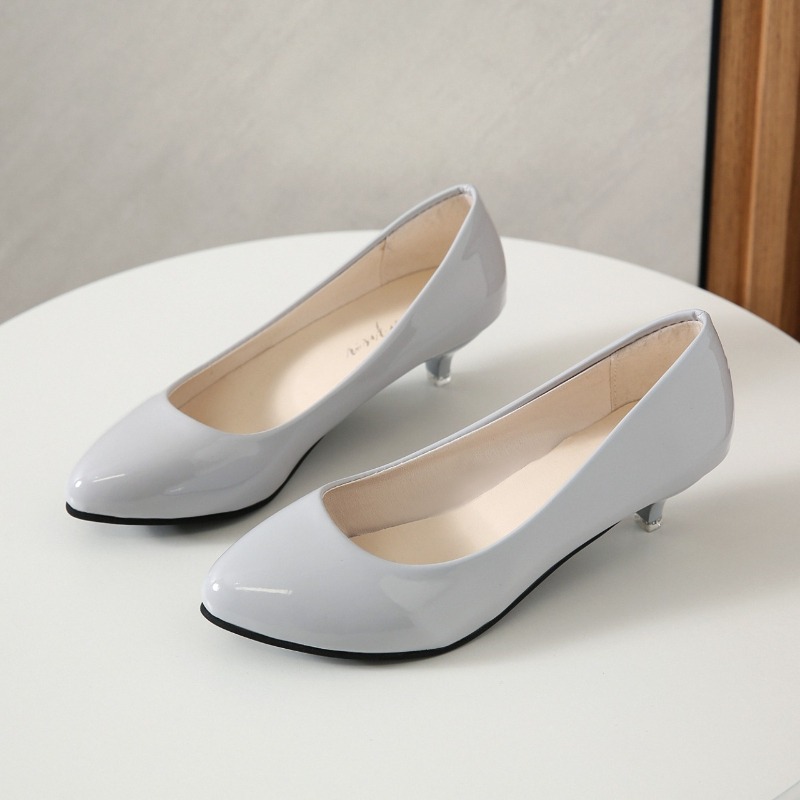 大きいサイズ35-42、柔らかい女性用ミドルヒールシングルシ - Women'S Shoes Round Toe のレビューと価格