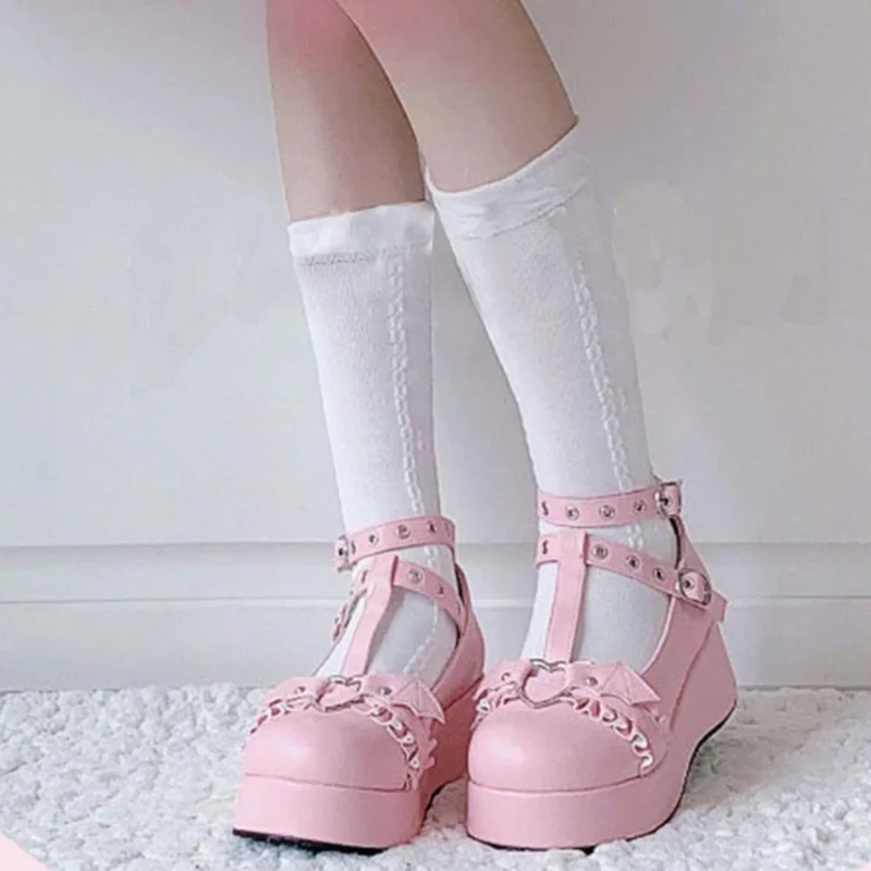 新しいスイートハートバックルウェッジメアリージェーンズ女性ピ - Women'S Shoes In Fashion のレビューと価格