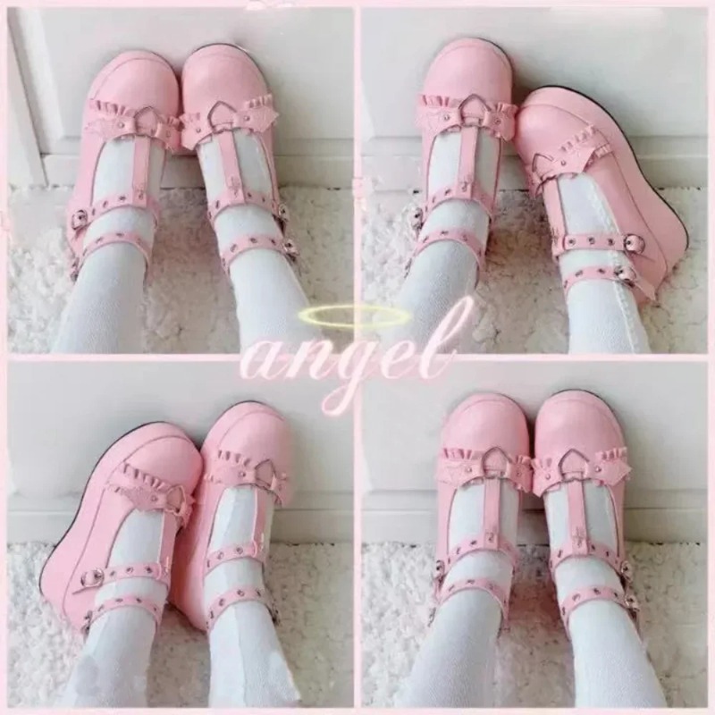 新しいスイートハートバックルウェッジメアリージェーンズ女性ピ - Women'S Shoes In Fashion のレビューと価格