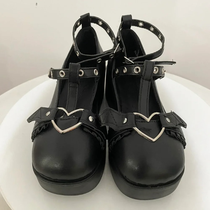 新しいスイートハートバックルウェッジメアリージェーンズ女性ピ - Women'S Shoes In Fashion のレビューと価格