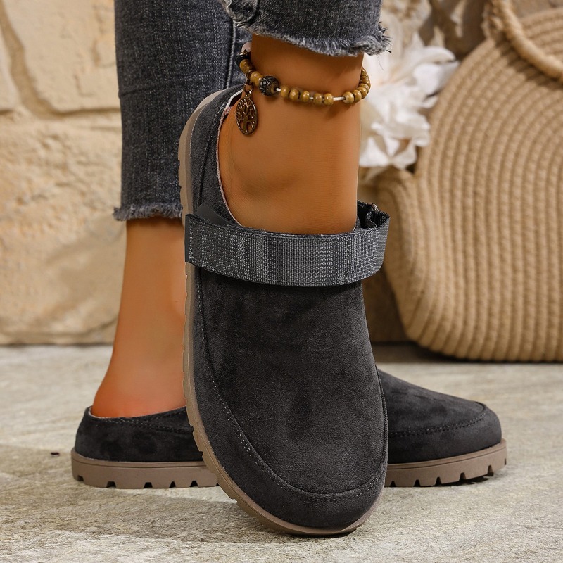 新しいレディーススエードミュール、マルチカラーバックルストラ - Slip On Mule Flat のレビューと価格