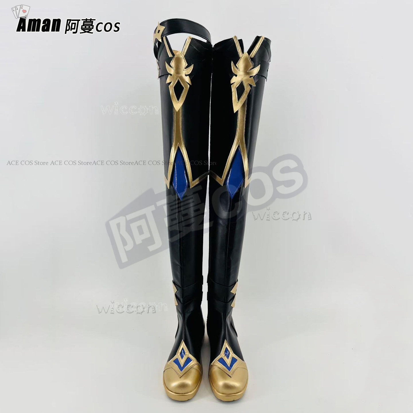 原神ローヘンハイニーブーツ - ユニセックスプラスサイズコス - Knee High Boots Women のレビューと価格
