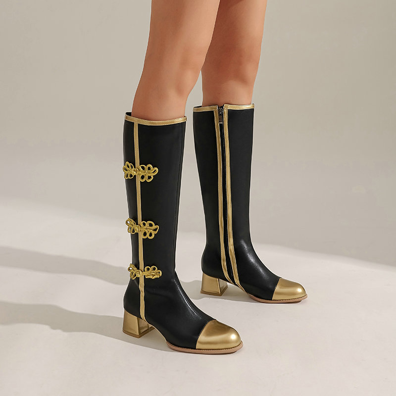 ビッグサイズのファッションニーハイブーツ女性コスプレ靴秋冬女 - Knee High Boots Women のレビューと価格