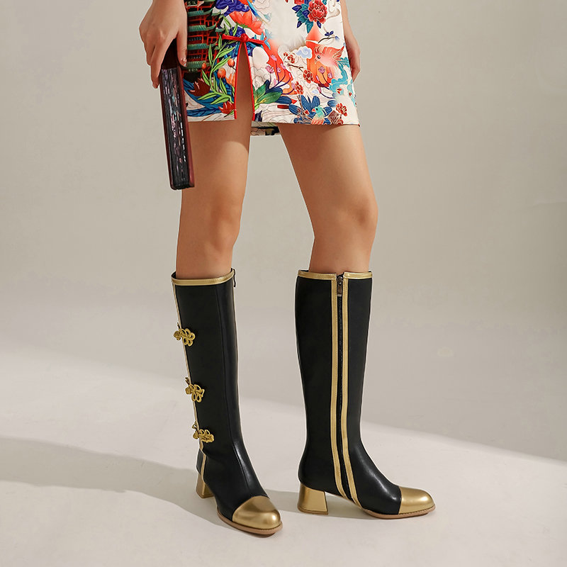ビッグサイズのファッションニーハイブーツ女性コスプレ靴秋冬女 - Knee High Boots Women のレビューと価格