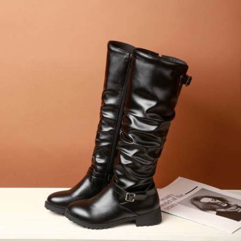 2025年 女性用 ジップ レザー ニーハイブーツ レディー - Women'S Shoes Yellow のレビューと価格