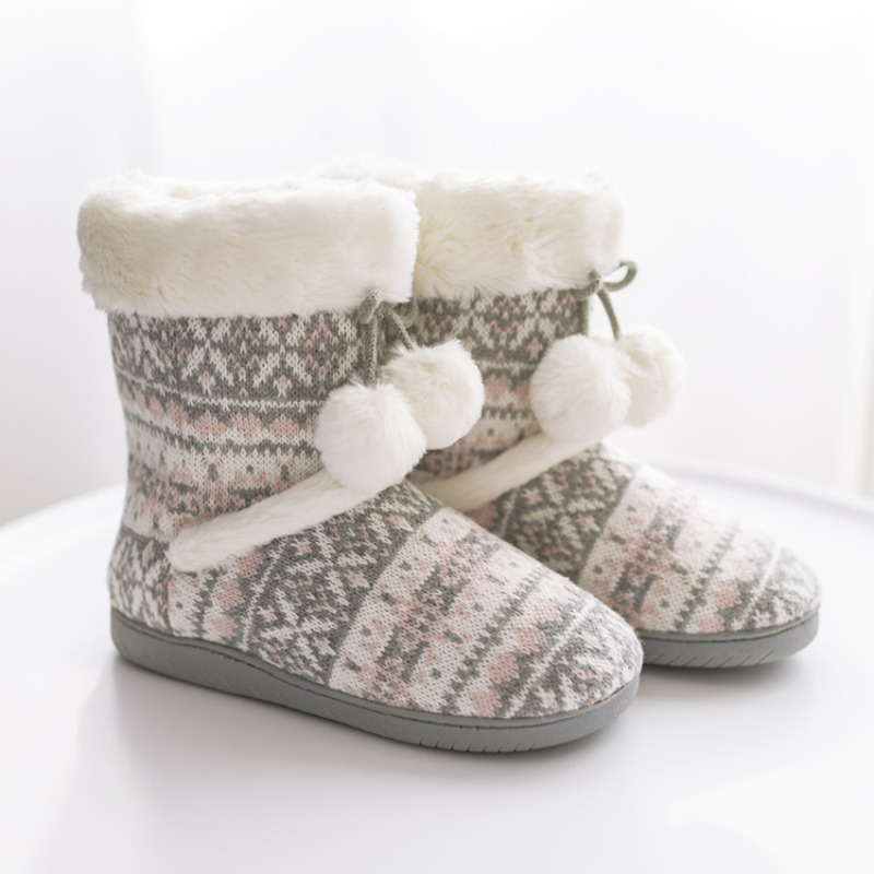女性用ぬいぐるみスリッパブーツ 暖かいふわふわ冬用 室内およ - Women Shoes Boots のレビューと価格