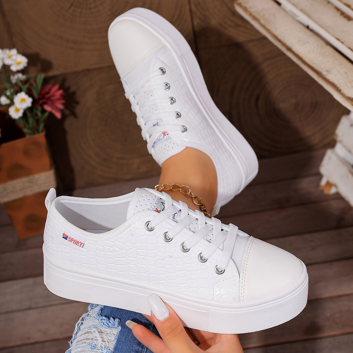 新しいレディースフラットカジュアルシングルシューズ、通気性の - Women Shoes Sale のレビューと価格