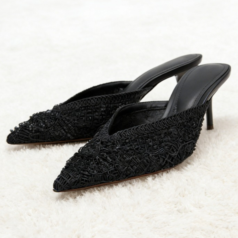 織り紐ビーズエレガントな女性用サンダル2026年夏デザイナー - Women Shoes Luxury Brand のレビューと価格