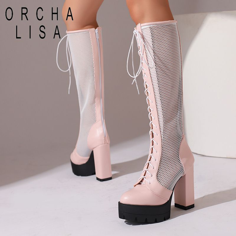 ORCHA LISA セクシーなレディースニーハイブーツ ラ - Knee High Boots Women のレビューと価格