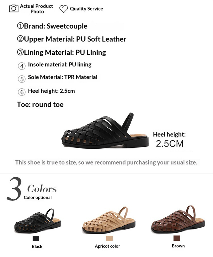 サンダル 女性用 ハンドメイド ウィーブ ミュール フラット - Slip On Mule Flat のレビューと価格