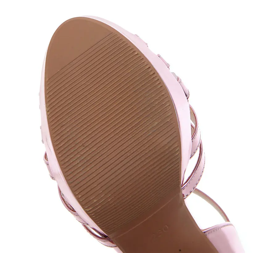 厚底サンダル,ゴールドカラー,ラージサイズ,プラットフォーム - Metallic Heel Sandal のレビューと価格