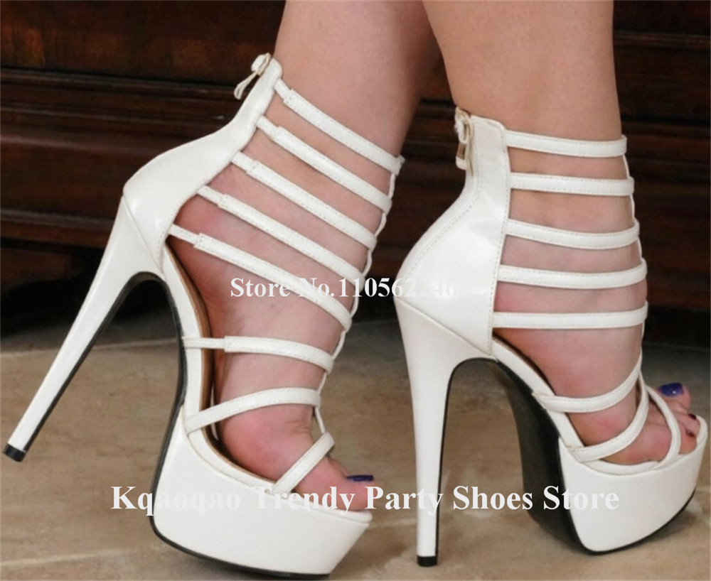 Kqaoqao セクシーストラップ クロス スティレットヒー - Women'S Shoes Yellow のレビューと価格