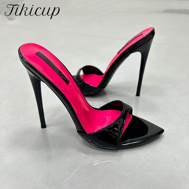 女性用スティレットヒール 12cm スリッパ セクシー ブラ - Patent Leather Pump のレビューと価格
