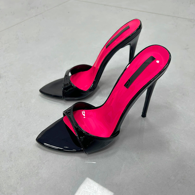 女性用スティレットヒール 12cm スリッパ セクシー ブラ - Patent Leather Pump のレビューと価格